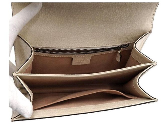 Gucci Borsa Ophidia GG Supreme Small Top Handle Marrone - vista 6