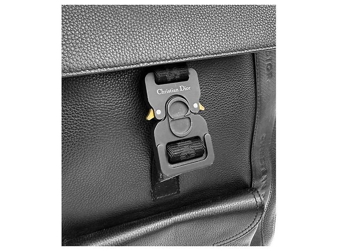 Dior Black Leather Saddle Backpack - vue 12