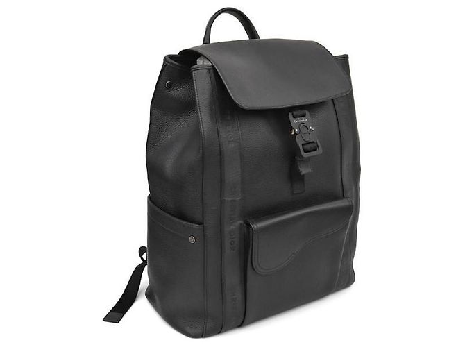 Dior Black Leather Saddle Backpack - vue 2
