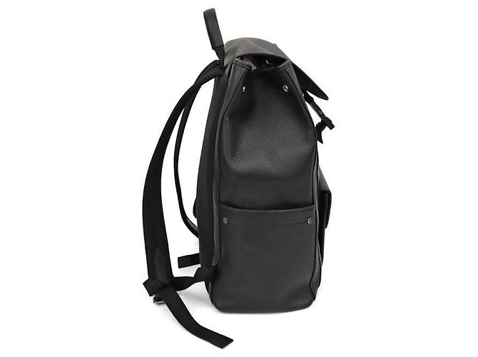 Dior Black Leather Saddle Backpack - vue 3