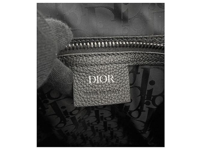 Dior Black Leather Saddle Backpack - vue 8