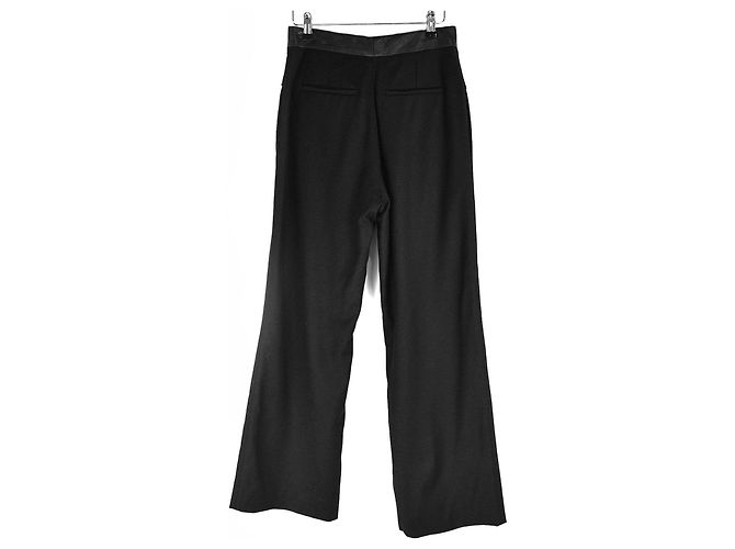 Chanel Pantalones mix de cuero acolchado - vista 3