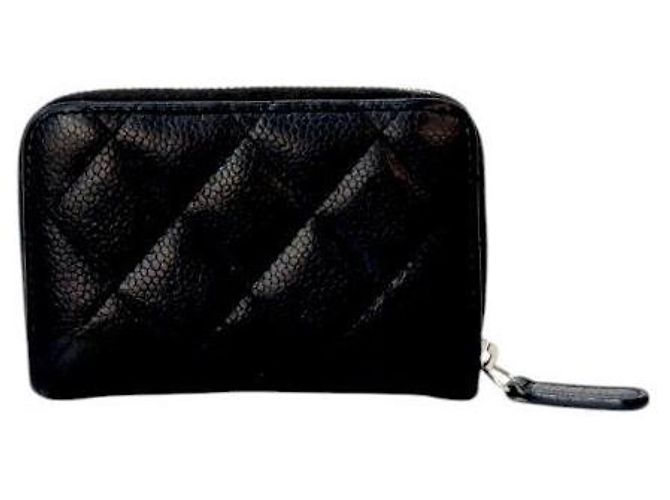 Chanel Black Zipper Card Wallet - view 3