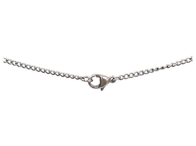 Chanel CC Silberkette Elfenbein Weiß - Ansicht 3
