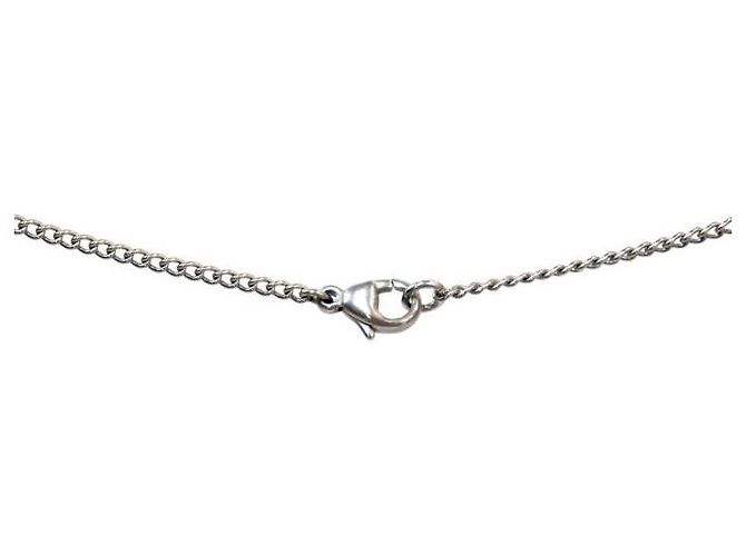 Chanel CC Silberkette Elfenbein Weiß - Ansicht 4