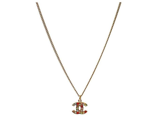 Chanel Collar Logo CC Dorado - vista 2
