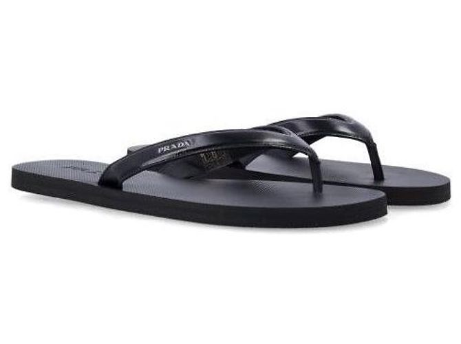 Prada Flip-Flops aus gebürstetem Leder - Ansicht 5