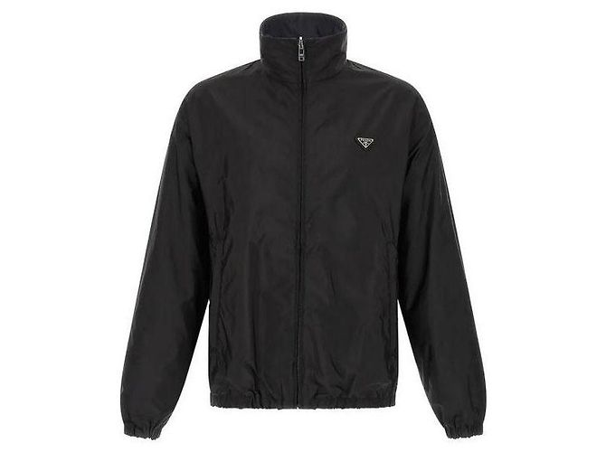 Prada Reversible Nylon Zip-Up Jacket Blue - view 4