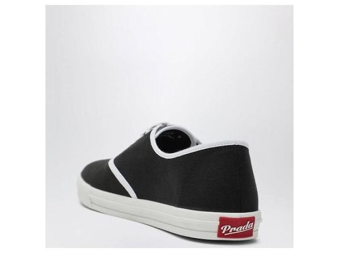 Prada Sneakers in tessuto Drill Nero - vista 5
