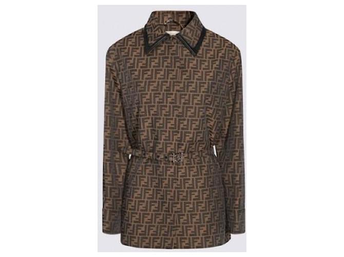 Fendi Canvas-Jacke Braun - Ansicht 4