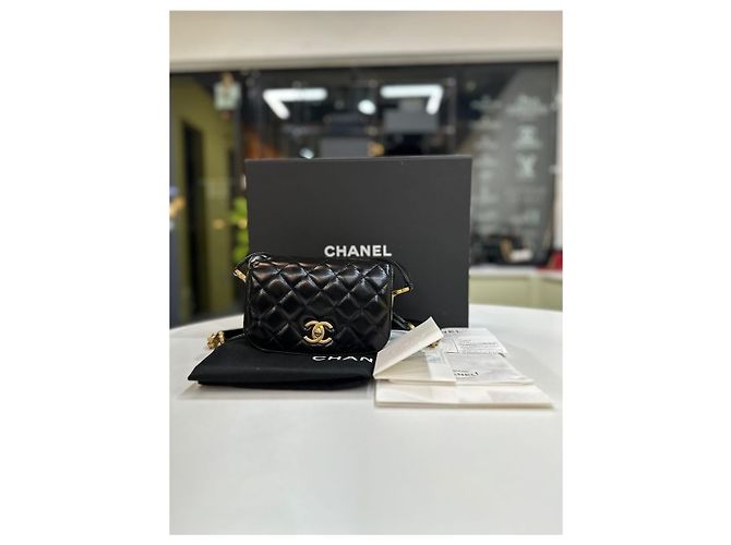 Chanel Mini Borsa a Tracolla Nera AS Nero - vista 2