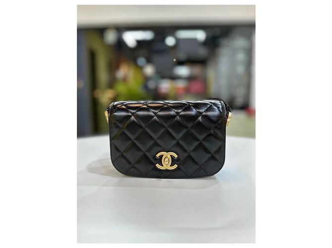 Chanel Mini Borsa a Tracolla Nera AS Nero - vista 3