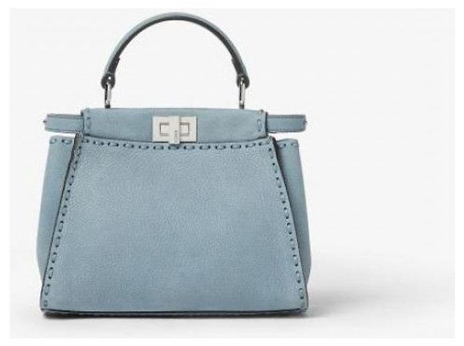 Fendi Peekaboo Mini Tasche Blau - Ansicht 4