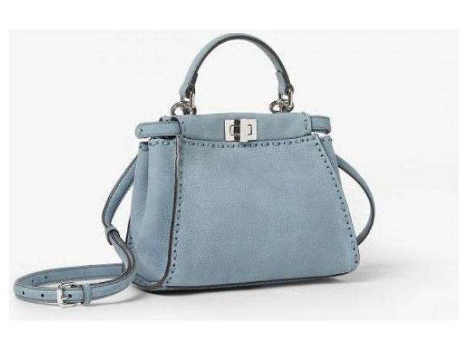 Fendi Peekaboo Mini Tasche Blau - Ansicht 5