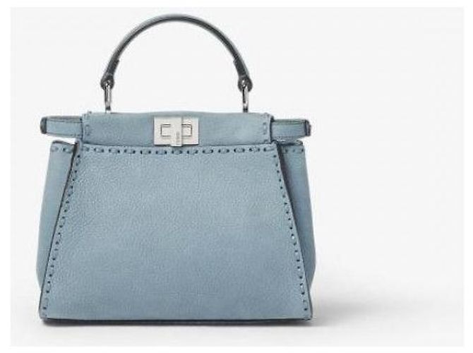 Fendi Peekaboo Mini Tasche Blau - Ansicht 6