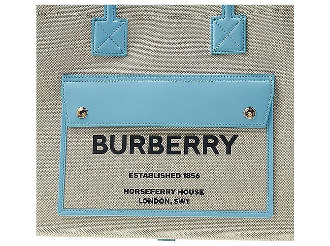Burberry Freya Tote Medium aus zweifarbiger Leinwand LL MD FREYA TOTE Mehrfarben - Ansicht 6