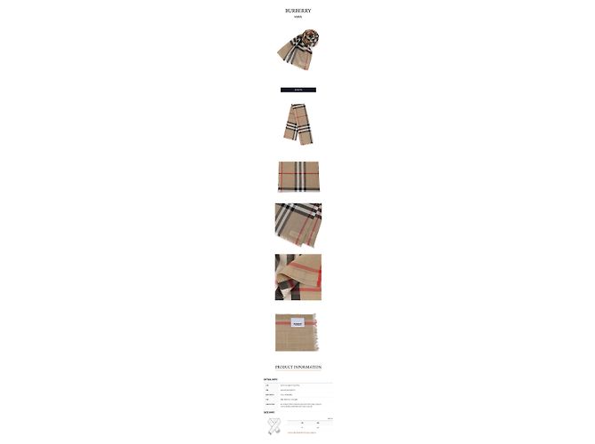 Burberry Cachecol xadrez em lã e seda Multicor - vista 2