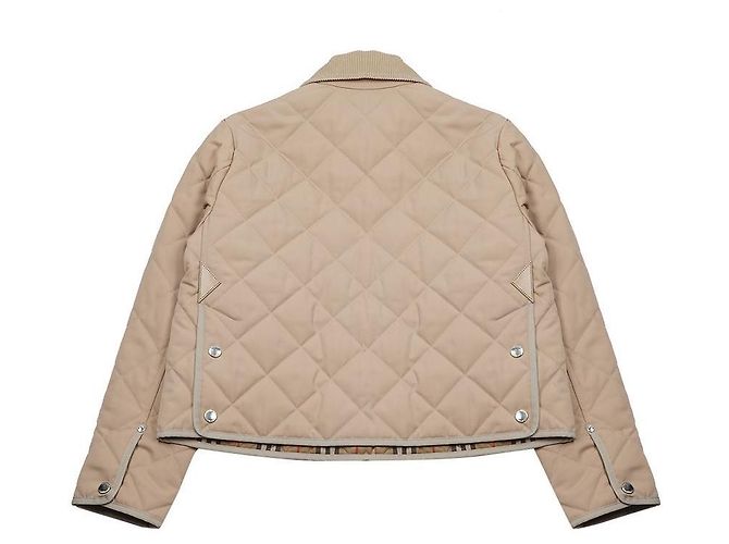 Burberry Veste matelassée avec col en velours côtelé - vue 4
