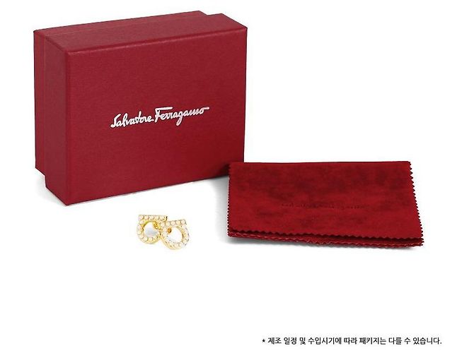 Salvatore Ferragamo Gancini Crystal Pearl Ohrringe - Ansicht 9