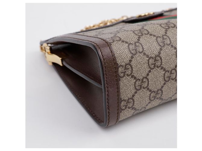 Gucci Bolsa de Ombro Small Ophidia GG Castanho Marrom - vista 7