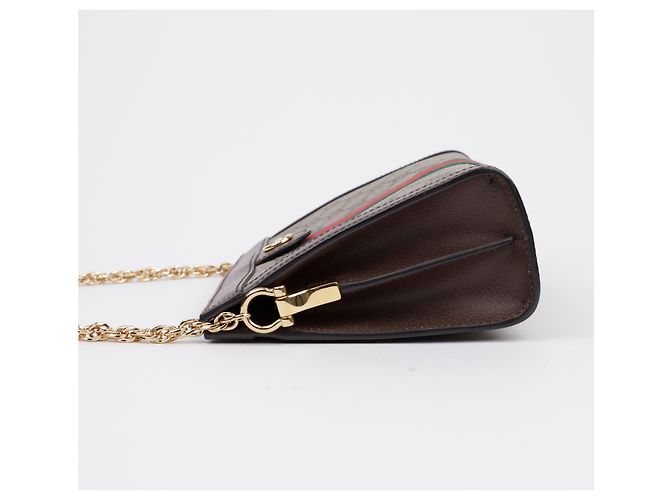 Gucci Bolsa de Ombro Small Ophidia GG Castanho Marrom - vista 8
