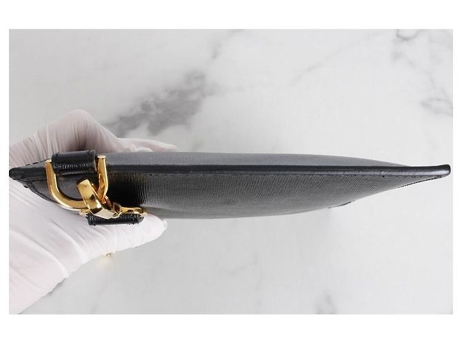 Versace Pochette noire et dorée - vue 7