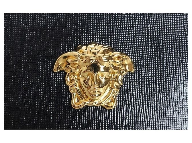 Versace Pochette noire et dorée - vue 8