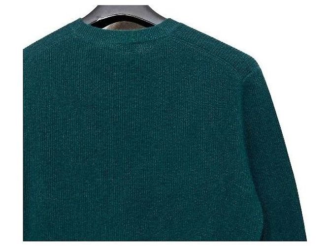 Loro Piana Runder Strickpullover aus Kaschmir in Grün Schwarz - Ansicht 6