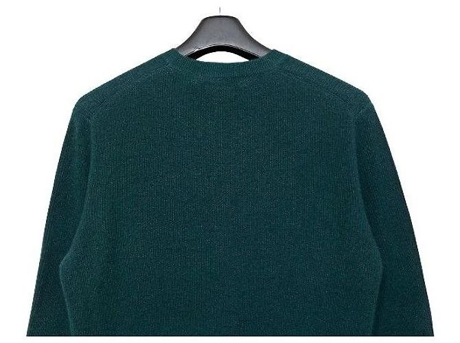 Loro Piana Runder Strickpullover aus Kaschmir in Grün Schwarz - Ansicht 7