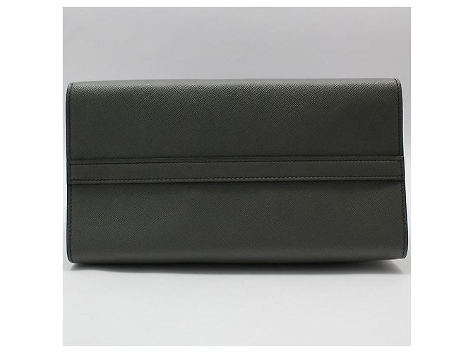 Prada Esplanade kleine Schultertasche zweifarbig Schwarz-Grau Braun - Ansicht 4