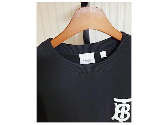 Burberry TV Black TB Monogram Patch Sweatshirt Schwarz - Ansicht 2