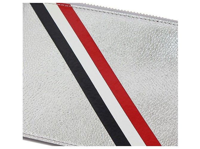 Tarjetero con cremallera plateado Thom Browne Plata - vista 4