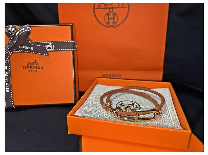 Hermès Bracciale Lolis Double Tour Rose Gold Multicolore - vista 5