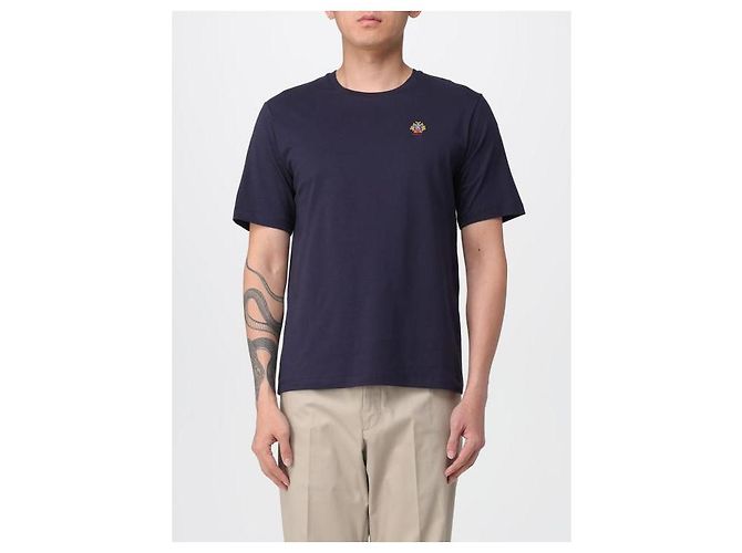Bally Baumwoll-T-Shirt mit Crest-Logo Blau - Ansicht 4