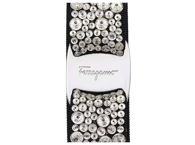 Salvatore Ferragamo Fermi di capelli a fiocco di cristallo Argento - vista 6