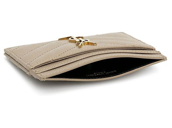Saint Laurent Tarjetero Matelassé Cassandra para mujer Naranja - vista 5