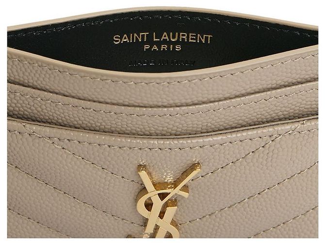 Saint Laurent Tarjetero Matelassé Cassandra para mujer Naranja - vista 7