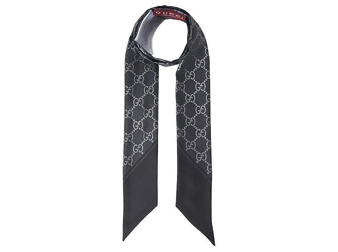 Gucci Silk Scarf Black - view 2