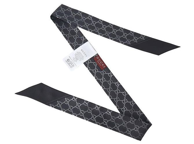 Gucci Silk Scarf Black - view 4