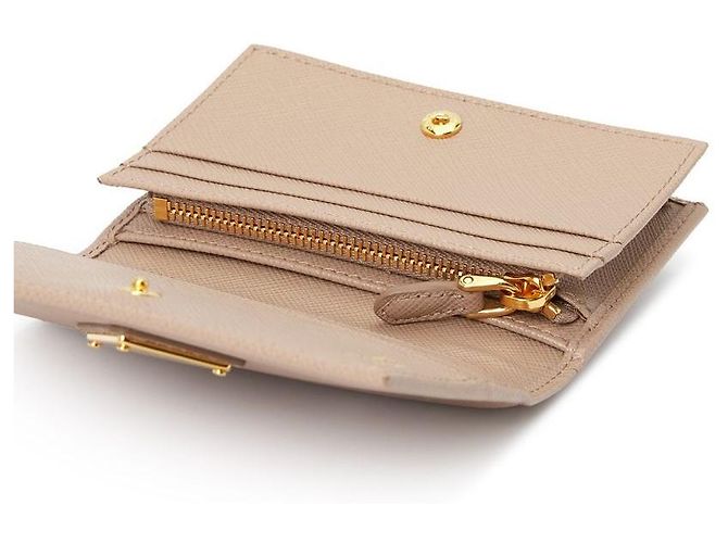 Prada Portafoglio compatto Saffiano da donna QHH - vista 7