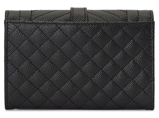 Saint Laurent Tarjetero acolchado para mujer Negro - vista 3