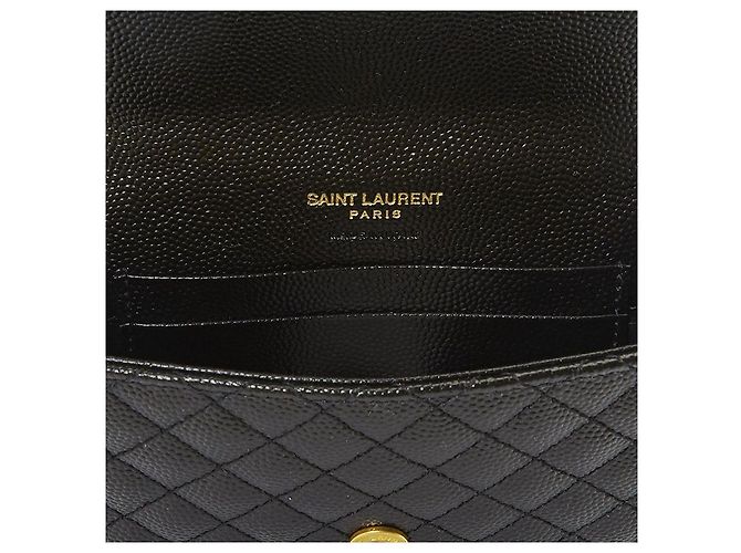 Saint Laurent Tarjetero acolchado para mujer Negro - vista 7
