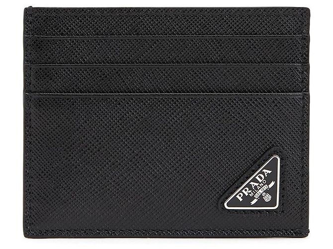 Prada Portacarte uomo Saffiano QHH Nero - vista 2