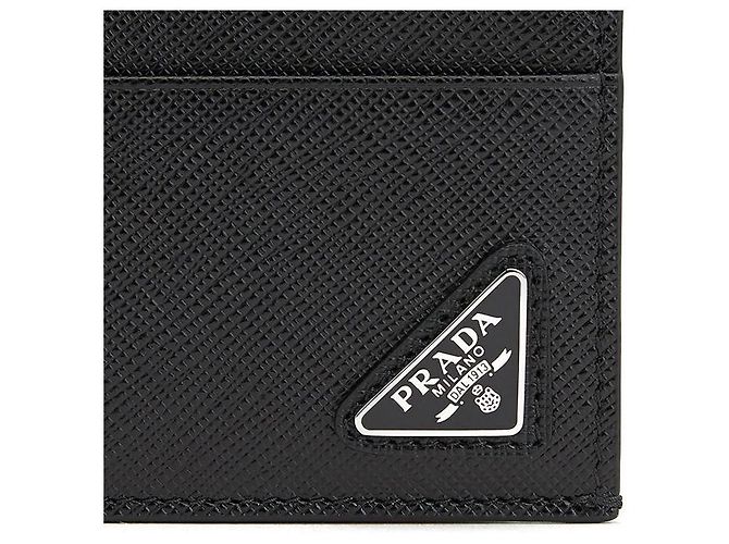 Prada Portacarte uomo Saffiano QHH Nero - vista 6