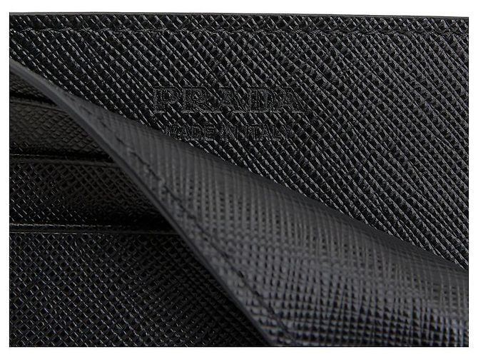 Prada Portacarte uomo Saffiano QHH Nero - vista 7