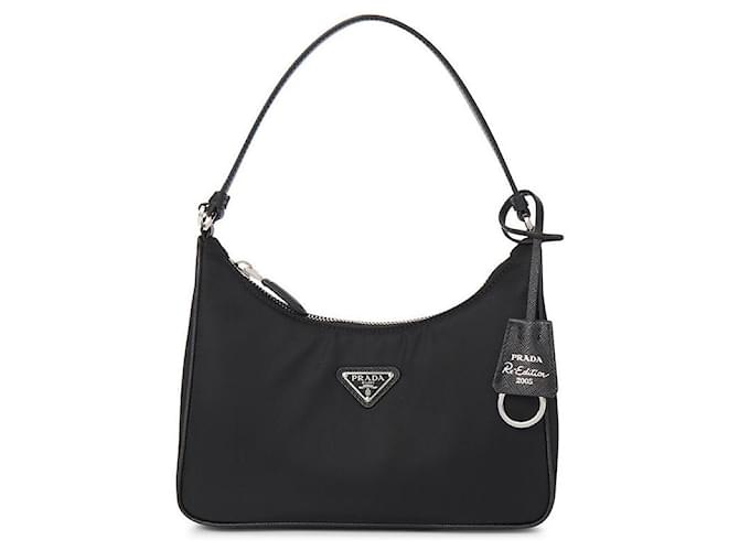 Prada Borsa a spalla mini Re-Nylon Reedition da donna Nero - vista 2