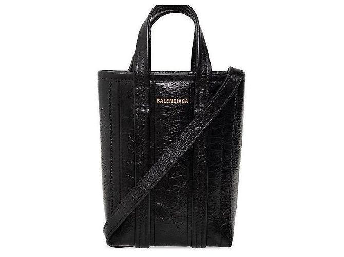 Balenciaga Leder-Handytasche Schwarz - Ansicht 3