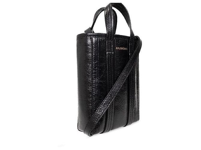 Balenciaga Leder-Handytasche Schwarz - Ansicht 5