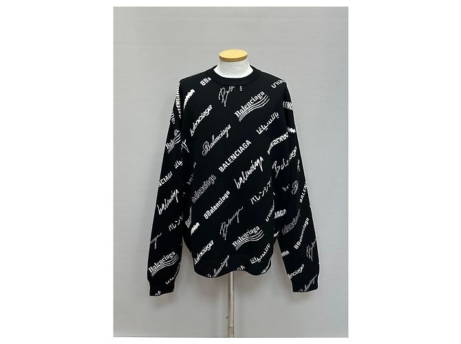 Balenciaga Logo Mania All Over Strick Silber - Ansicht 2