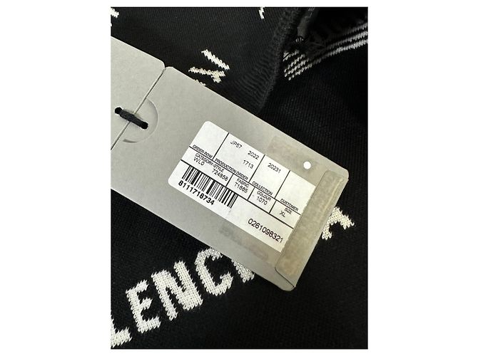Balenciaga Logo Mania All Over Strick Silber - Ansicht 6